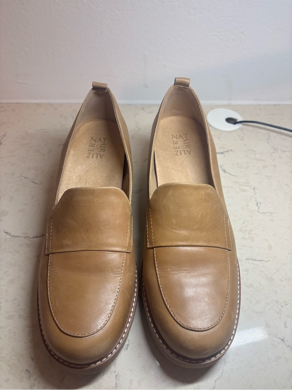 Naturalizer |  Tan Leather Penny Loafers | Size 10